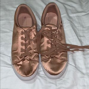 Satin pink sneakers